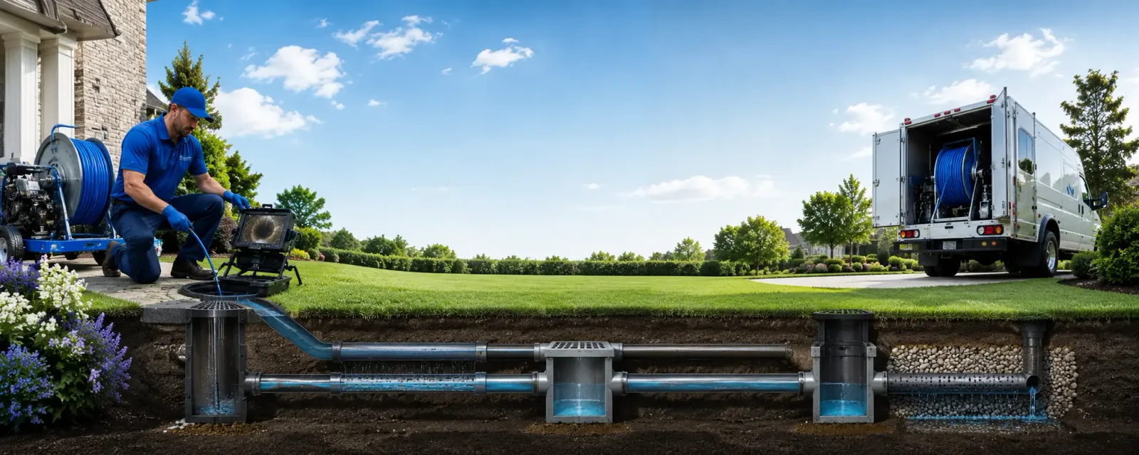 Outdoor drain cleaning information for Trimble, MO